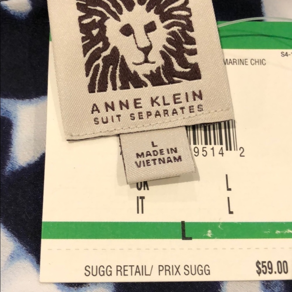 Anne Klein V-neck sleeveless top NWT sz L - Picture 4 of 4
